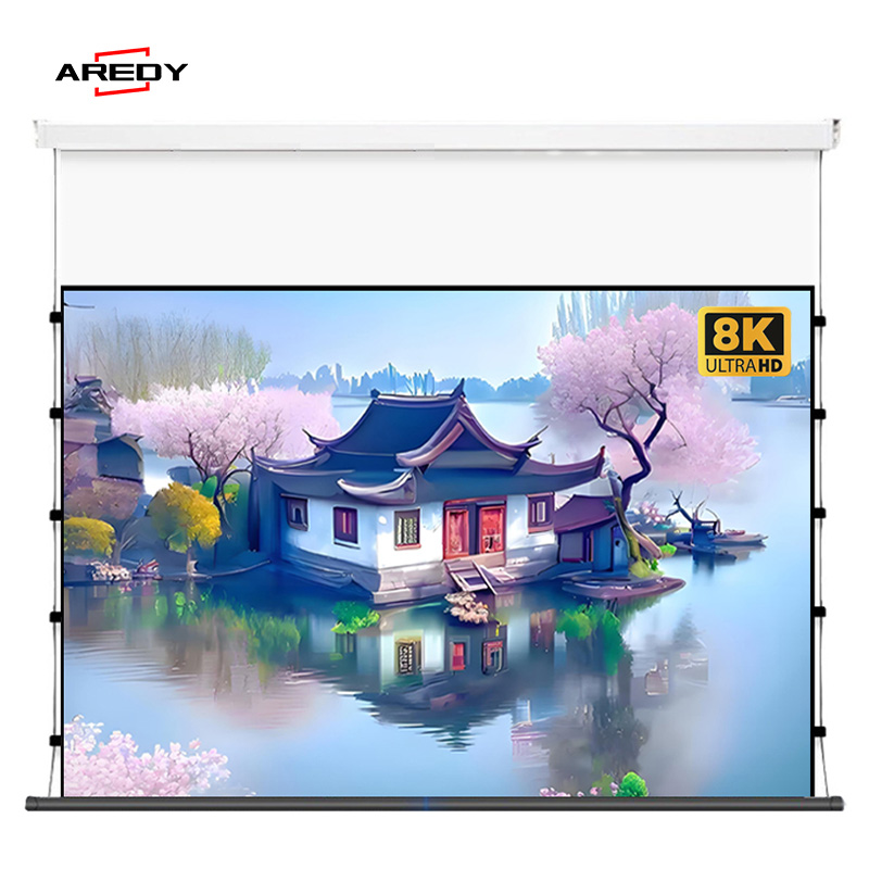 悬浮光子电动拉线幕 — AREDY 双侧拉线张力幕面如镜